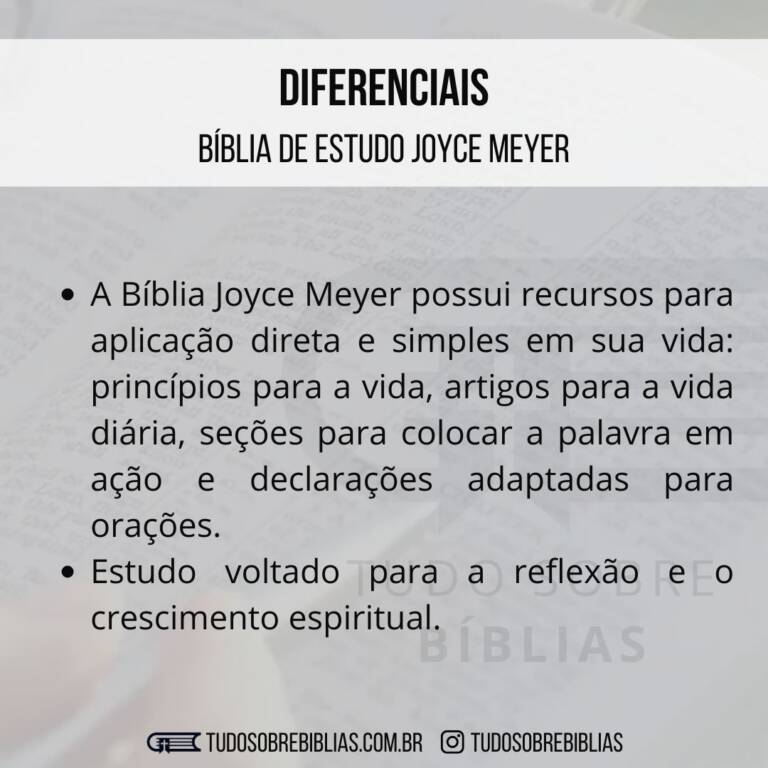 Destaques Bíblia Joyce Meyer