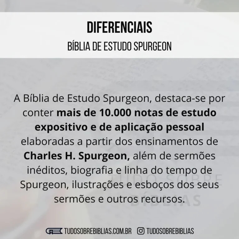 Destaques Bíblia de Estudo Spurgeon King James